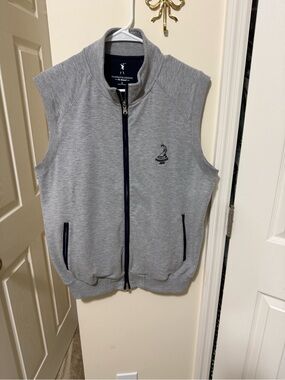 Fairway & Greene Gray Vest with Navy Lining
